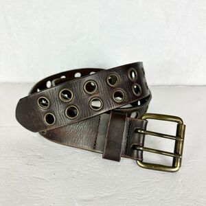 American Eagle Vintage Y2K Womens Leather Belt Size Medium Brown 00s